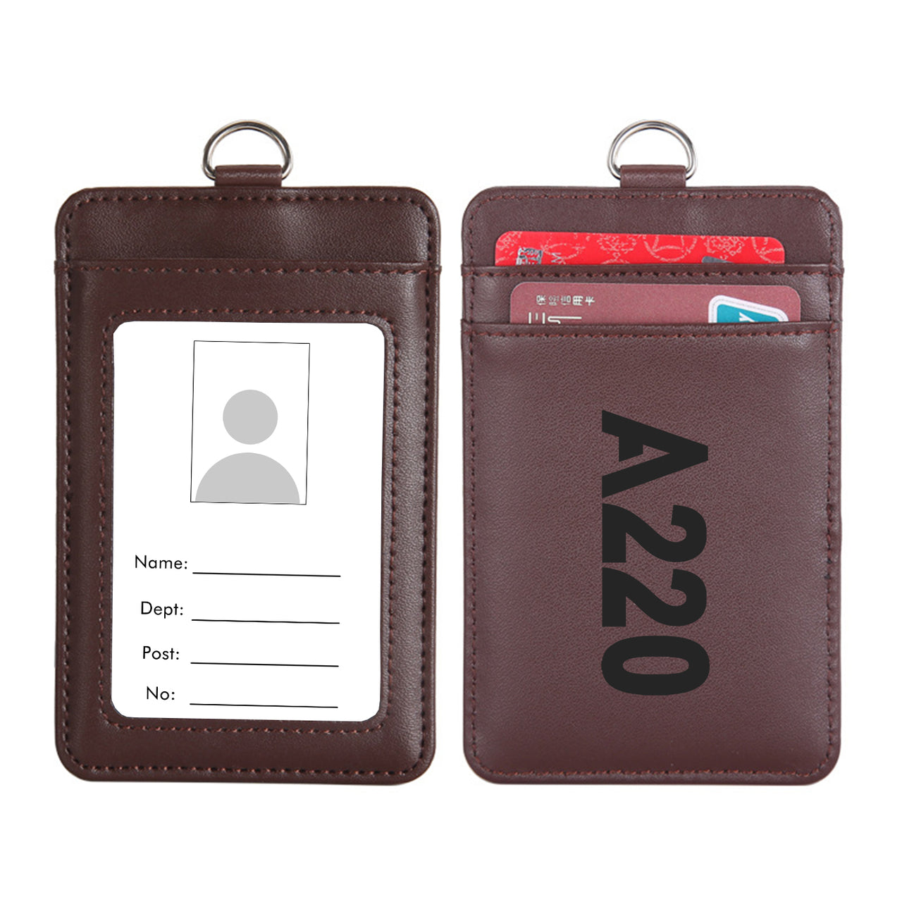 A220 Text Designed ID Card Holder