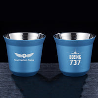 Thumbnail for Boeing 737 & Plane Designed Double Wall Stainless Steel Coffee Mugs