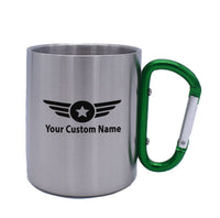 Thumbnail for Custom Name (Badge 4) Designed Stainless Steel Outdoors Mugs