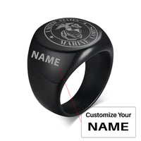 Thumbnail for Marine Corps Design  20MM Stainless Steel Circular Ring