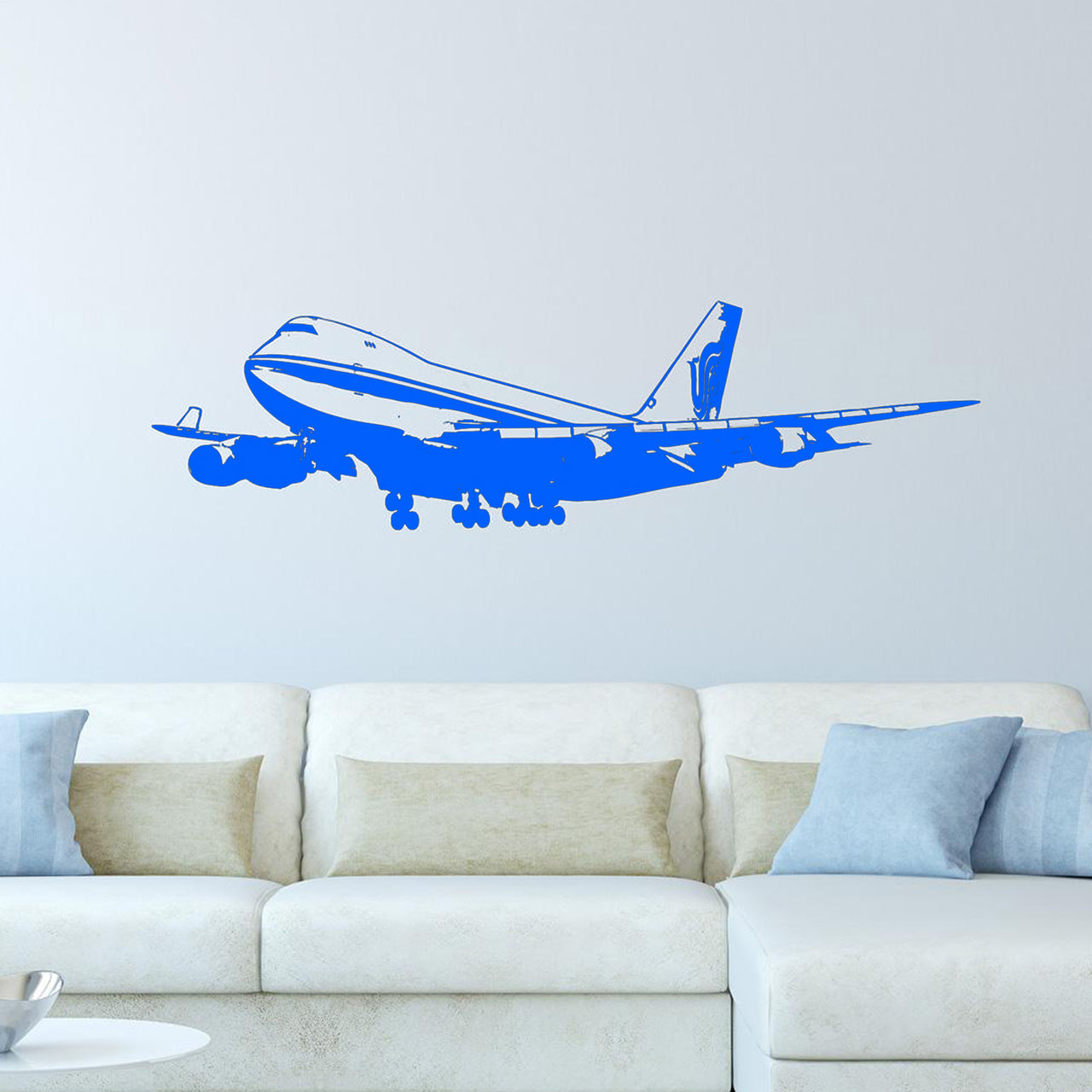 Boeing 747 on Approach Designed Wall Sticker