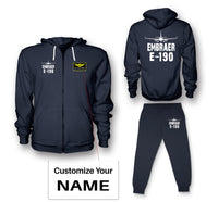 Thumbnail for Embraer E-190 & Plane Designed Zipped Hoodies & Sweatpants Set