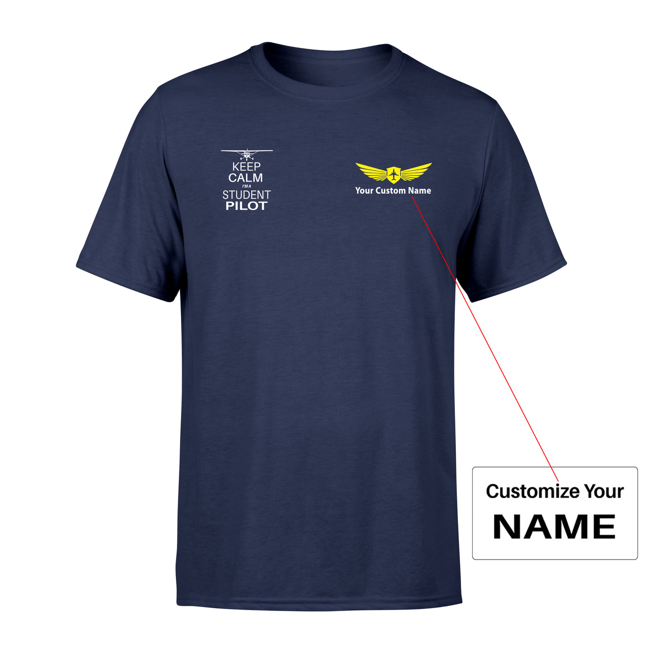 Student Pilot Designed Men T-Shirt