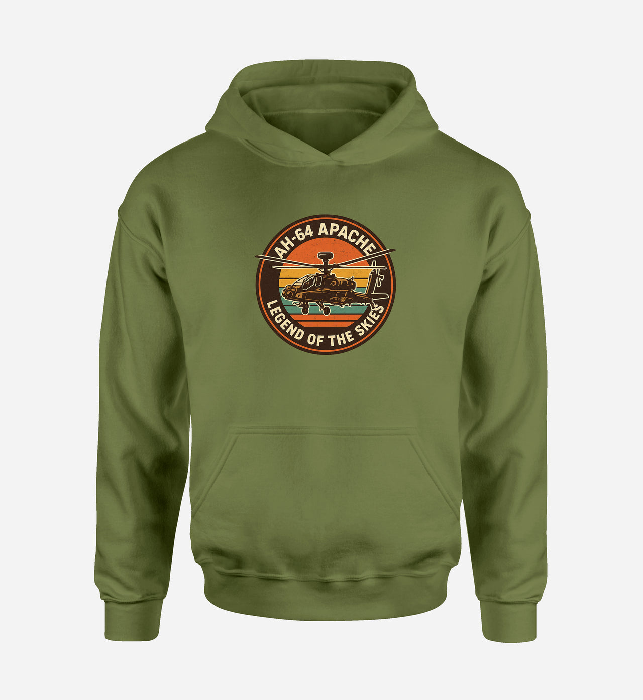 Retro Apache AH-64 Designed Hoodies