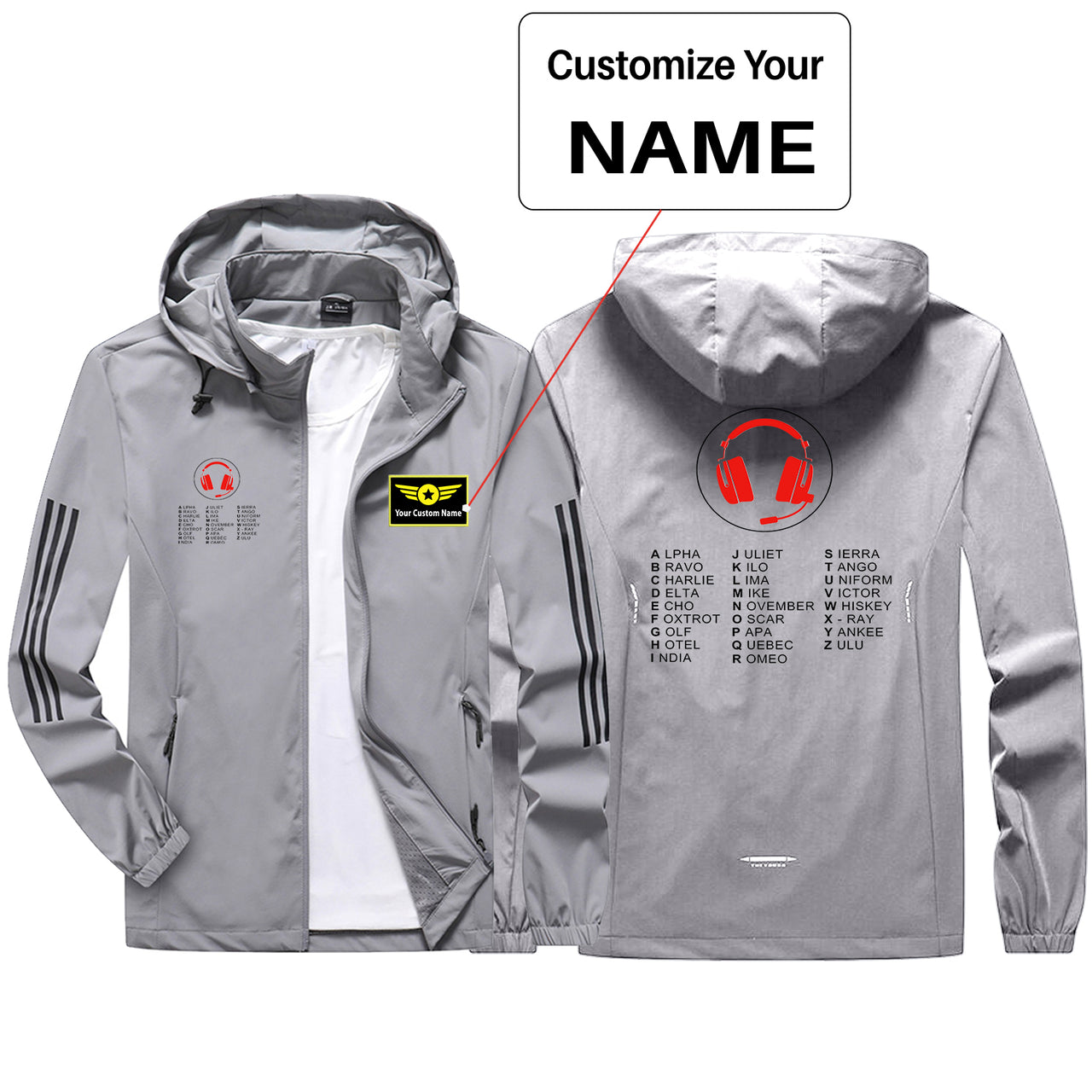 Aviation Alphabet 3 Sport & Running Jackets