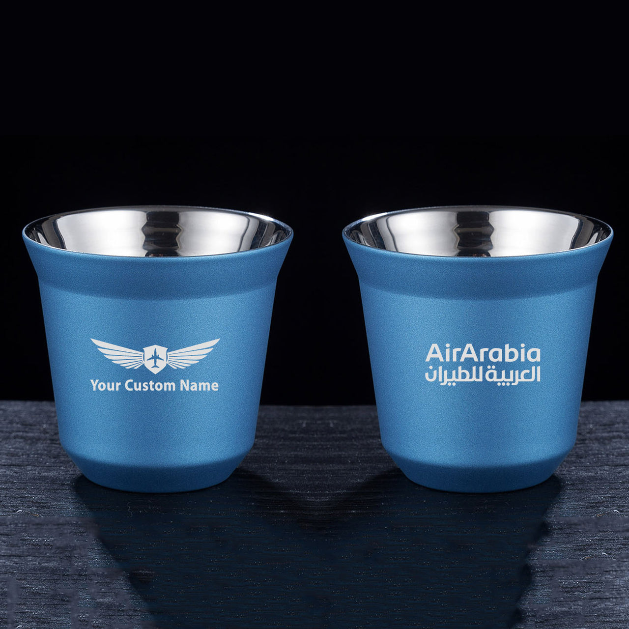 Air Arabia Double Wall Stainless Steel Coffee Mugs