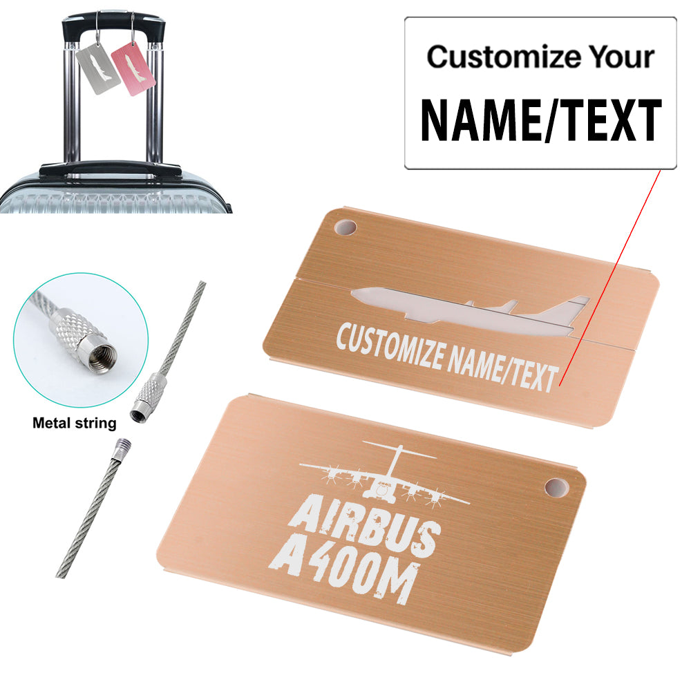 Airbus A400M & Plane Designed Aluminum Airplane Luggage Tags