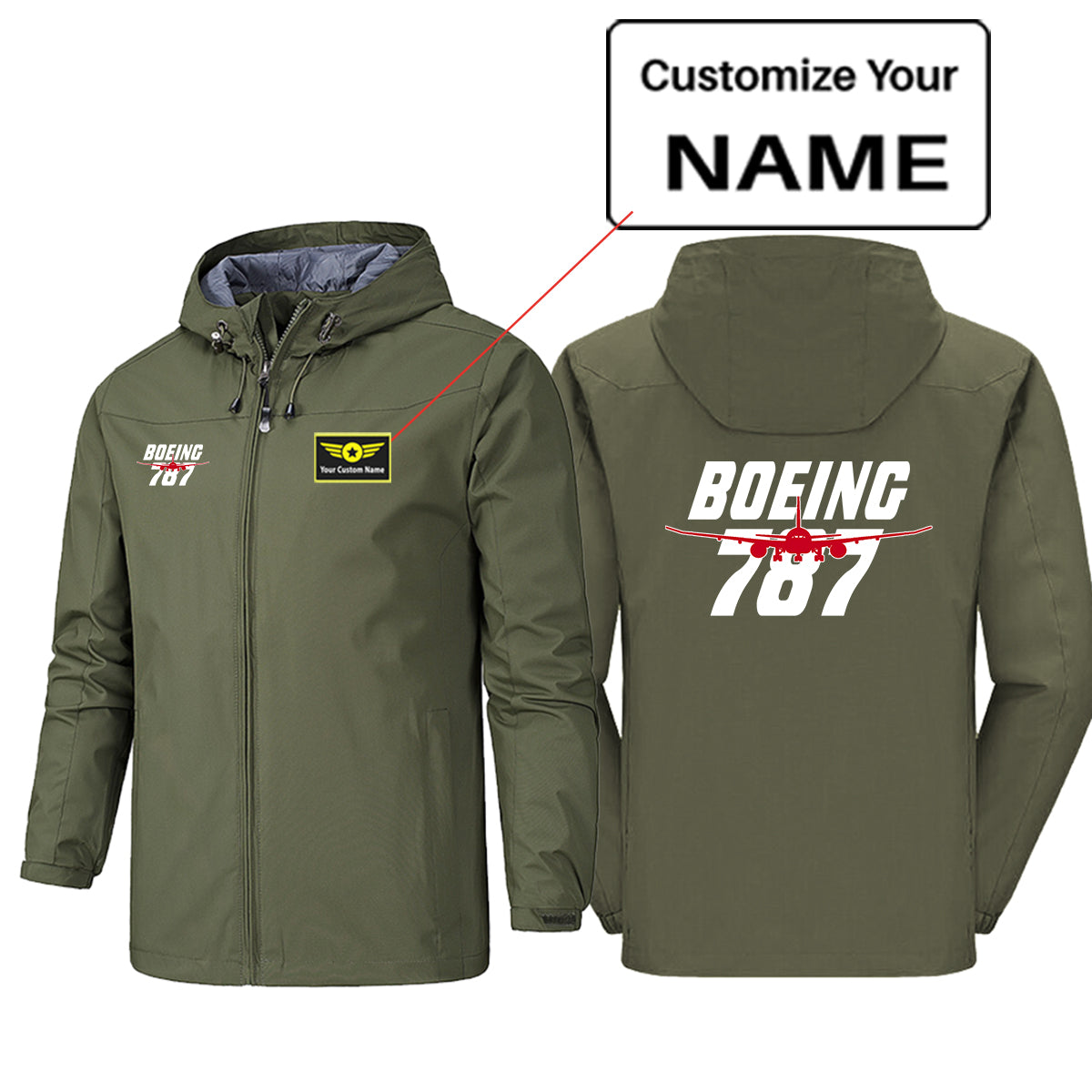 Amazing Boeing 787 Designed Rain Jackets & Windbreakers