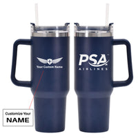 Thumbnail for PSA Airlines 40oz Stainless Steel Car Mug With Holder