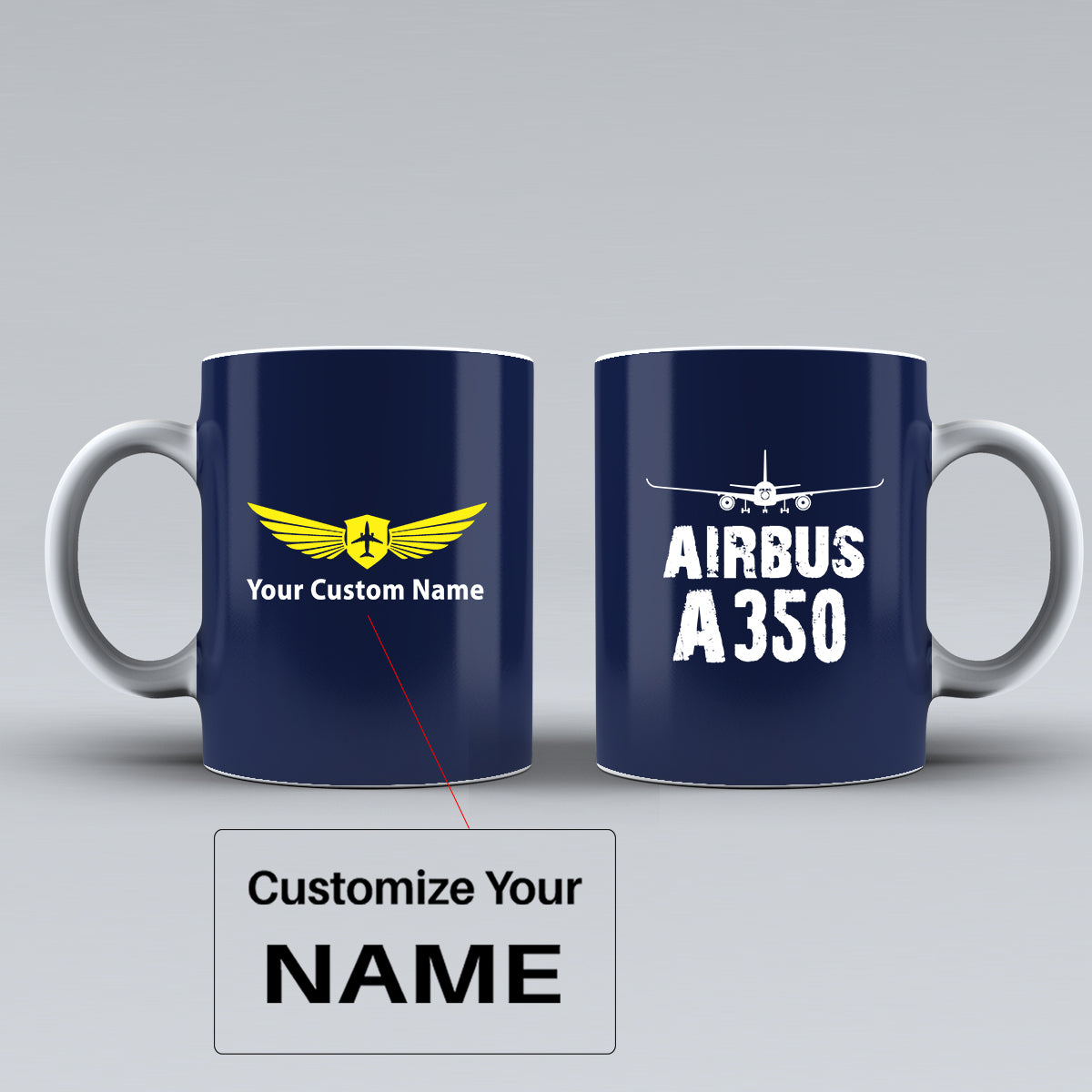 Airbus A350 & Plane Designed Ceramic White Mugs