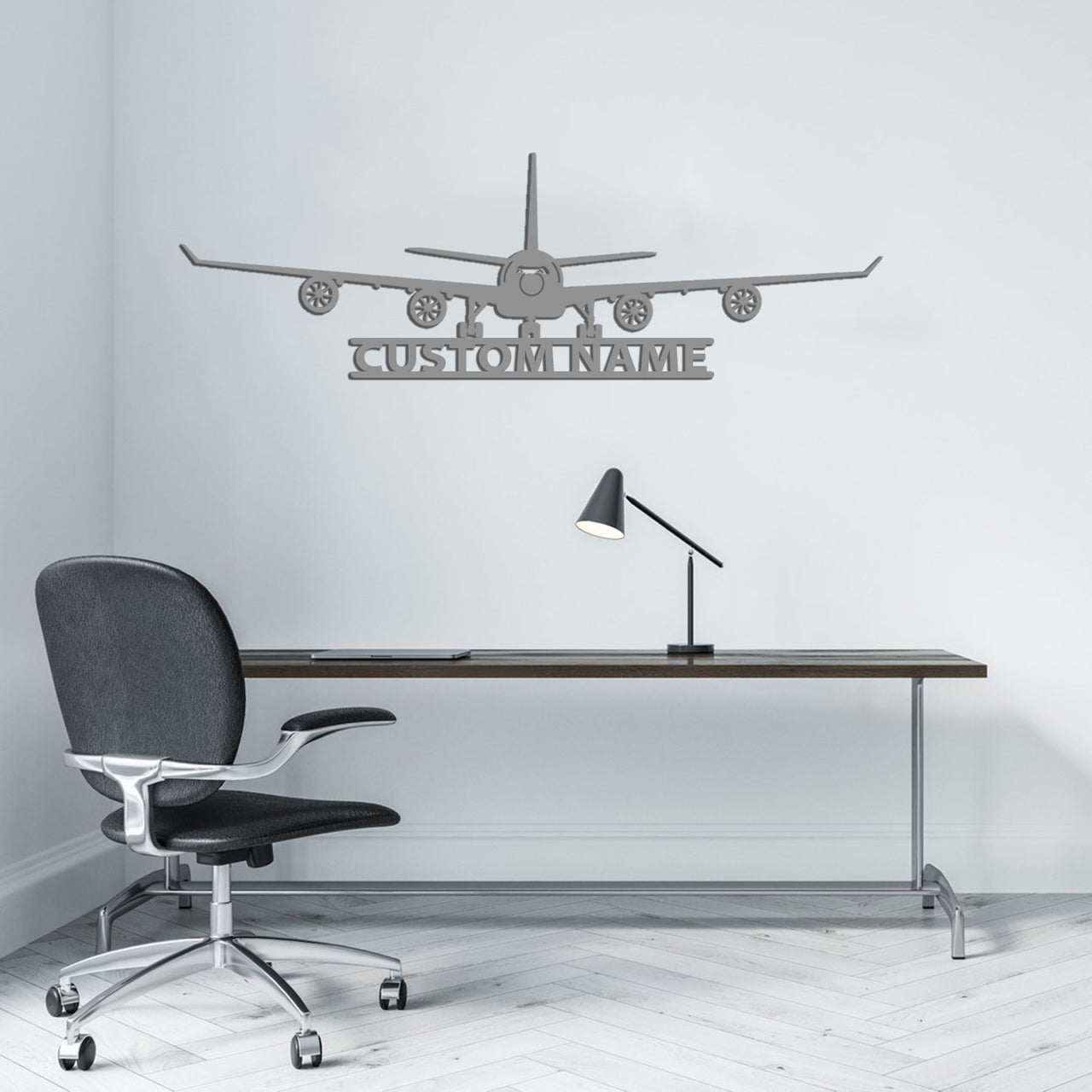 Airbus A340 Silhouette Designed Wall Metal Signs