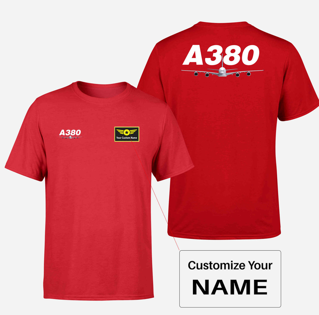Super Airbus A380 Designed Double-Side T-Shirts