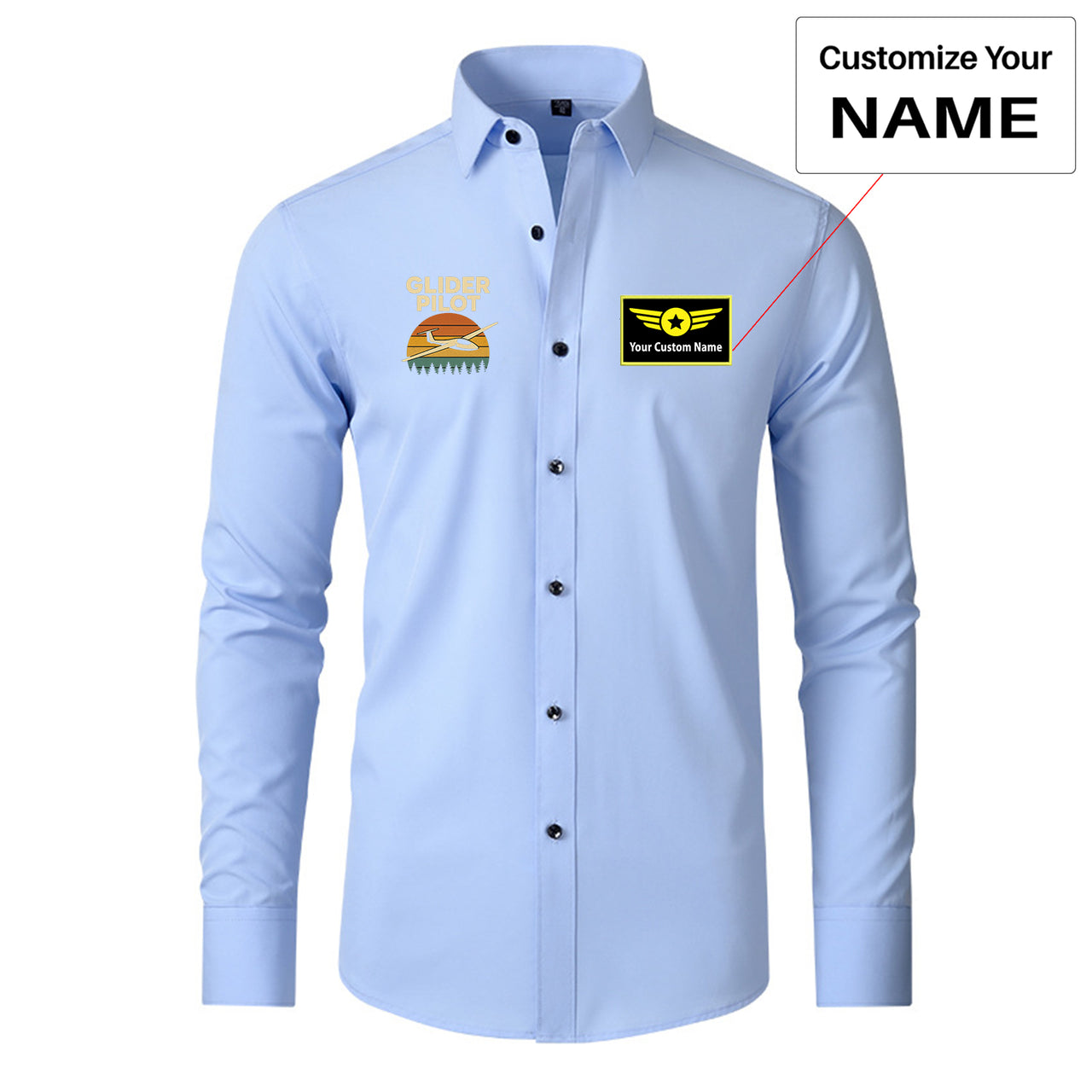 Retro Glider Designed Long Sleeve Shirts