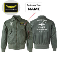 Thumbnail for People Fly Planes Pilots Fly Helicopters Designed Embroidered Patch Attachable Jackets