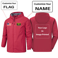 Thumbnail for Custom Flag & Name & LOGO Rain Jackets & Windbreakers