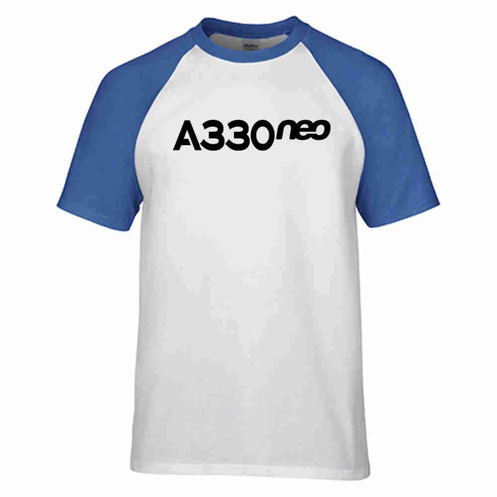 A330neo & Text Designed Raglan T-Shirts
