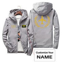 Thumbnail for Leaf & Airplane Designed Thin Windbreaker Jackets