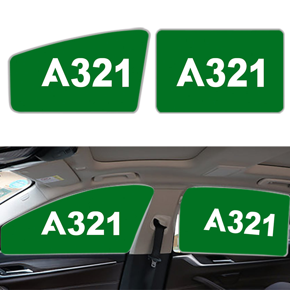 A321 Flat Text Designed Car Sun Shade (Side window)