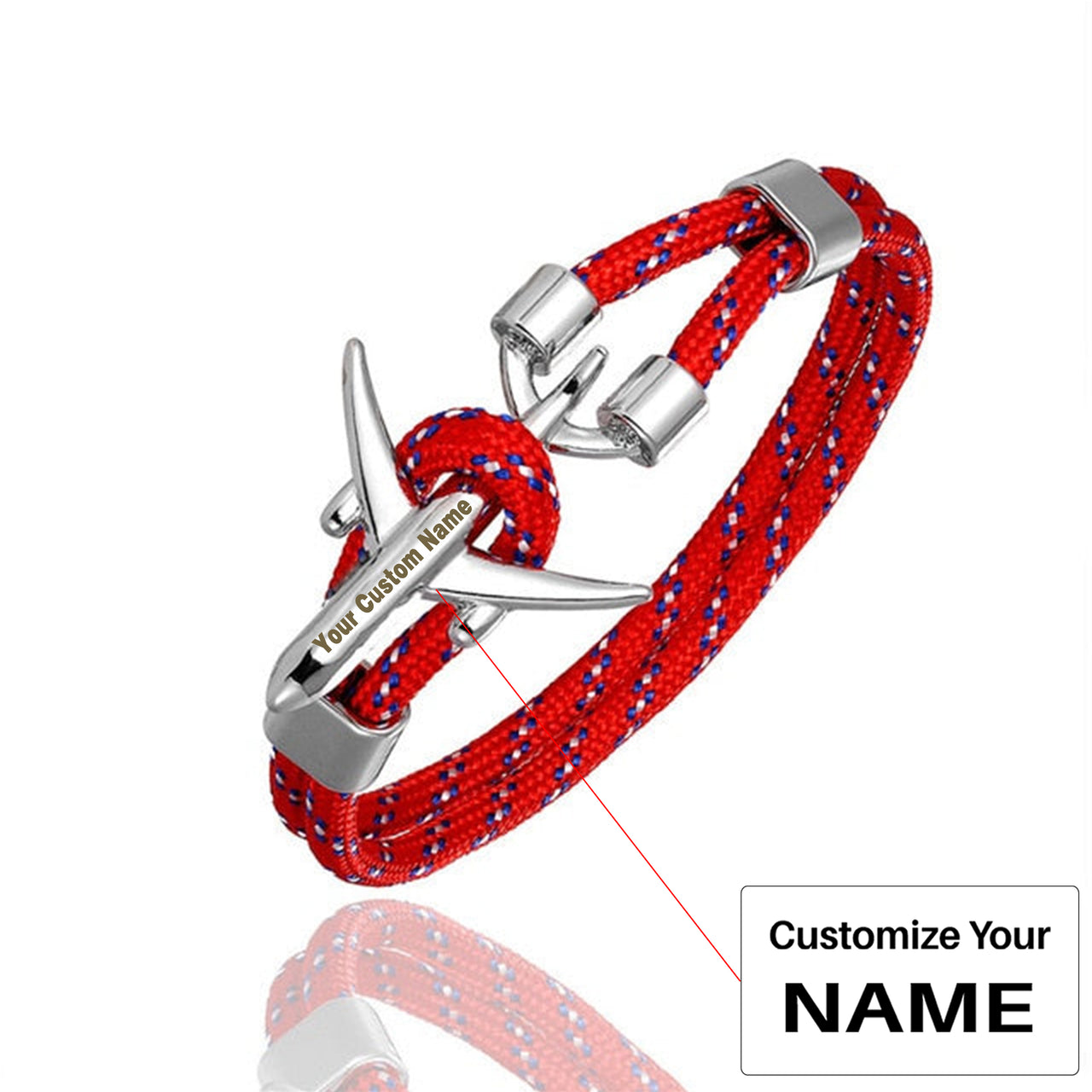 (Edition 2) Super Quality Stylish Airplane Shape Bracelets Silver  (Mixed Colours)