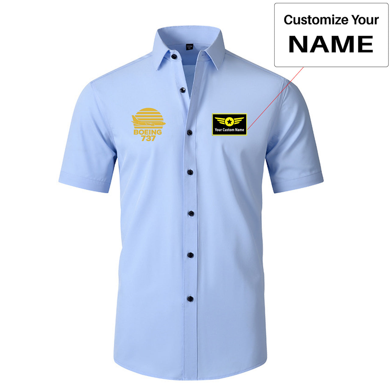 Retro Boeing 737 Designed Short Sleeve Shirts