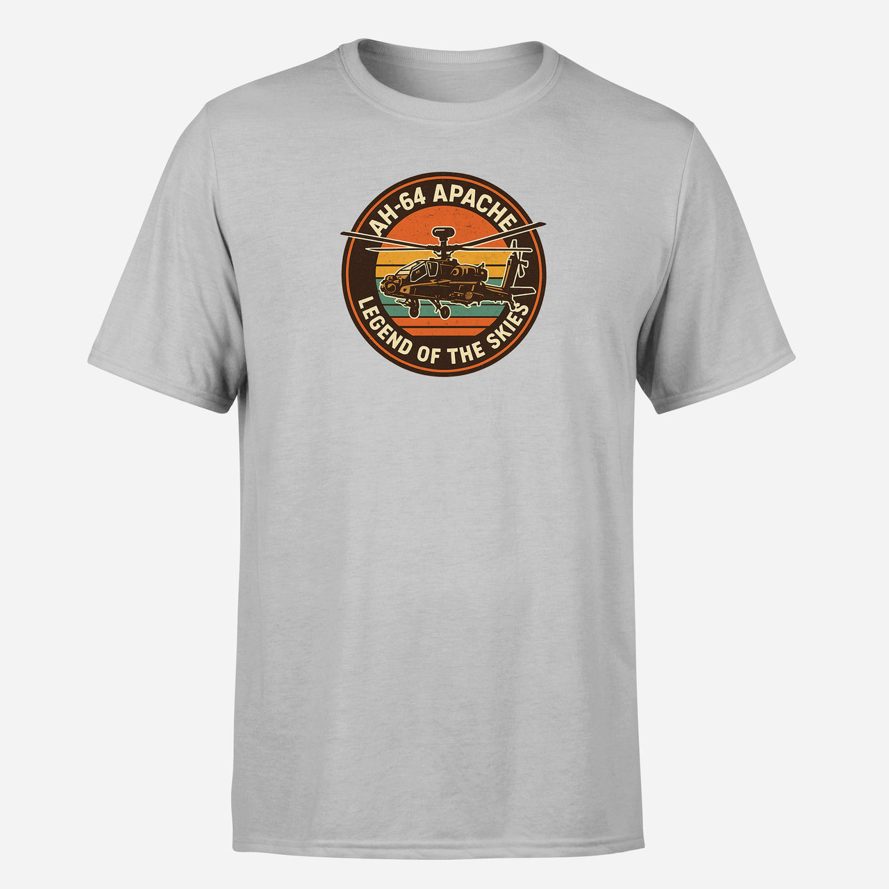 Retro Apache AH-64 Design Super Quality T-Shirts