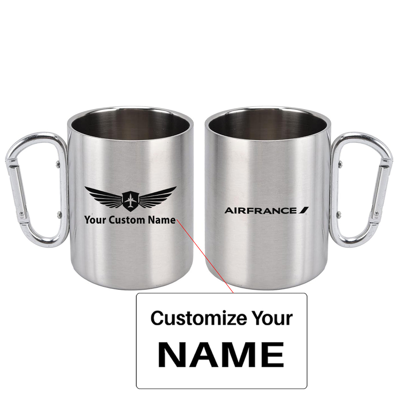 Air France Airlines Designed Stainless Steel Outdoors Mugs