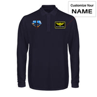 Thumbnail for Supermen of The Skies (Sunrise) Designed Long Sleeve Polo T-Shirts