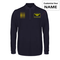 Thumbnail for Born To Fly Opacity Designed Long Sleeve Polo T-Shirts