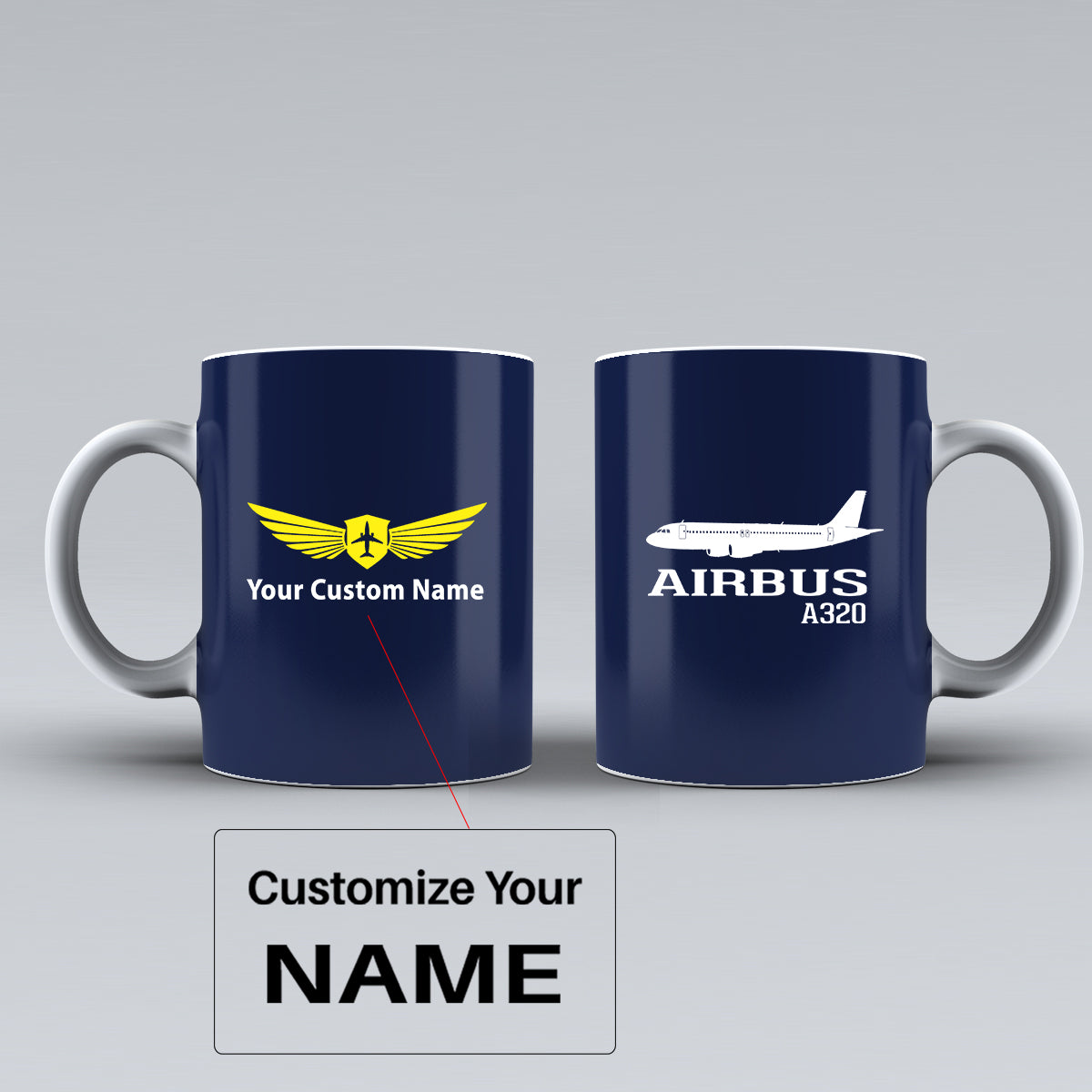 Airbus A320 Printed Designed Ceramic White Mugs