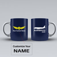Thumbnail for Airbus A320 Printed Designed Ceramic White Mugs