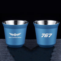 Thumbnail for 767 Flat Text Designed Double Wall Stainless Steel Coffee Mugs
