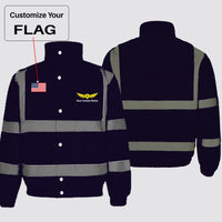 Thumbnail for Custom Flag & Name with (Badge 2) Designed Reflective Winter Jackets