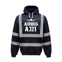Thumbnail for Airbus A321 & Plane Designed Reflective Hoodies