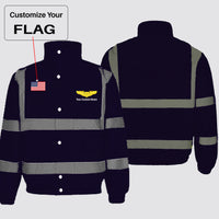 Thumbnail for Custom Flag & Name with (Special US Air Force) Designed Reflective Winter Jackets