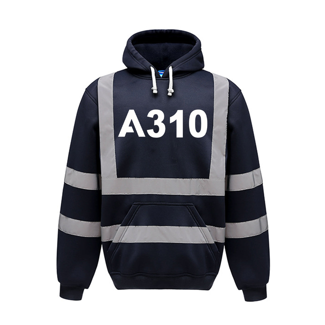 A310 Flat Text Designed Reflective Hoodies