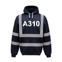 Thumbnail for A310 Flat Text Designed Reflective Hoodies