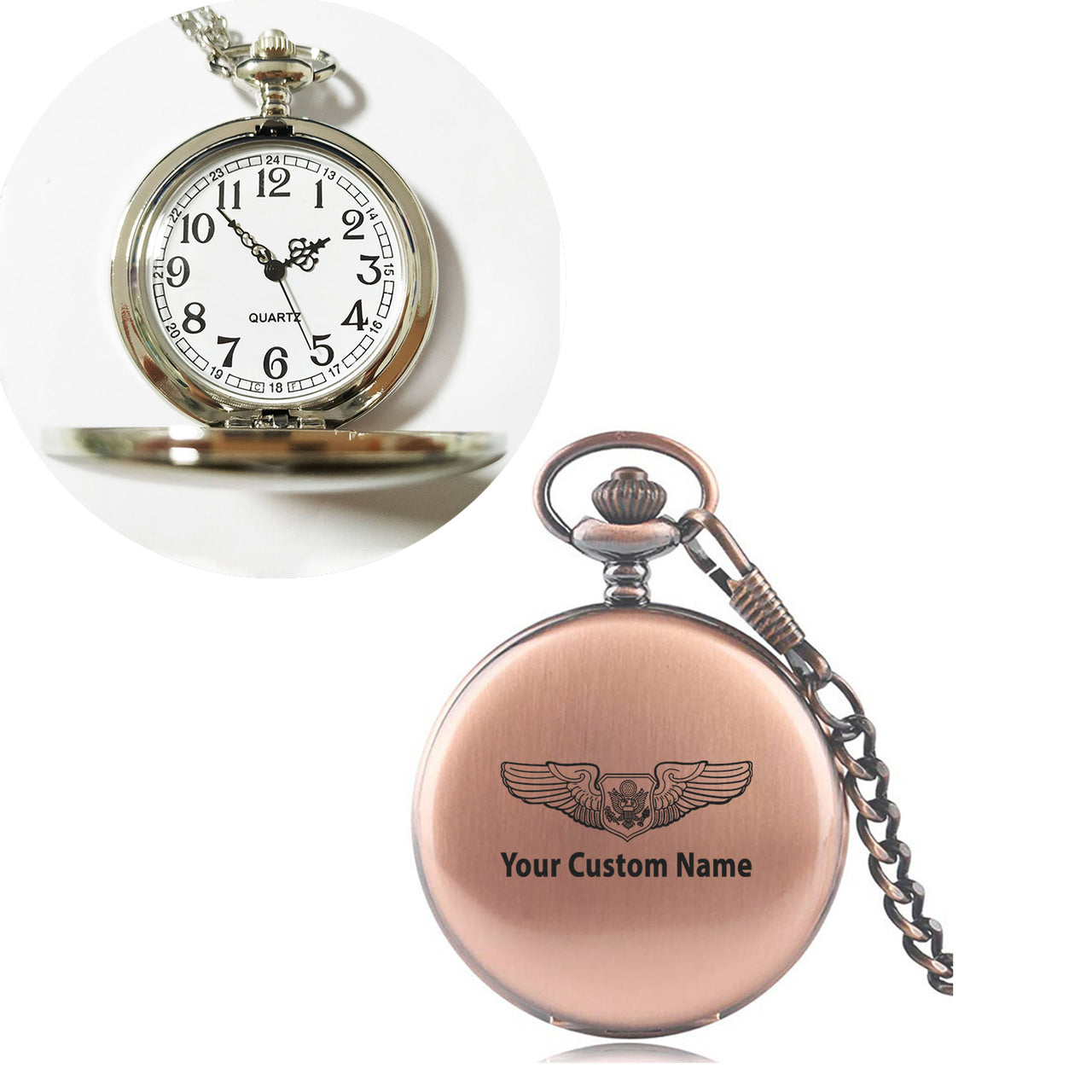 Custom Name (Special US Air Force) Designed Pocket Watches
