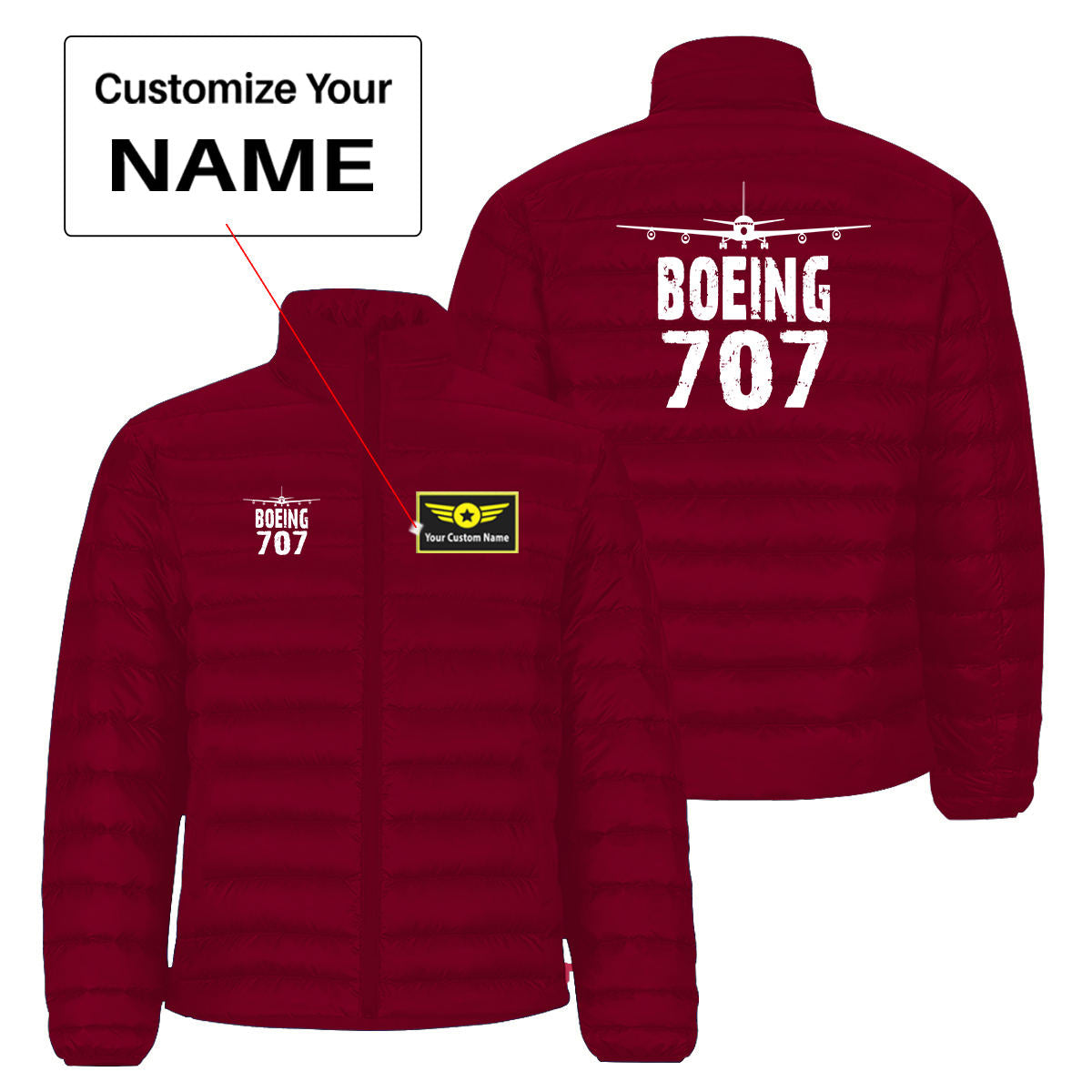 Boeing 707 & Plane Designed Padded Jackets