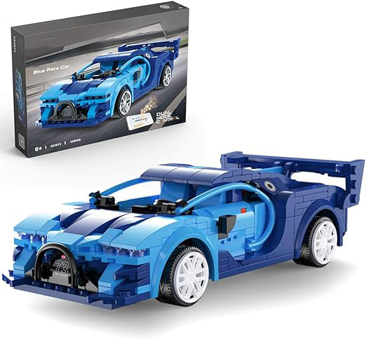419Pcs Blue Phantom Sports Car For RC Building Blocks Car Model