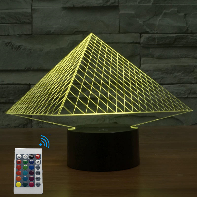 3D Pyramid Designed Night Lamp