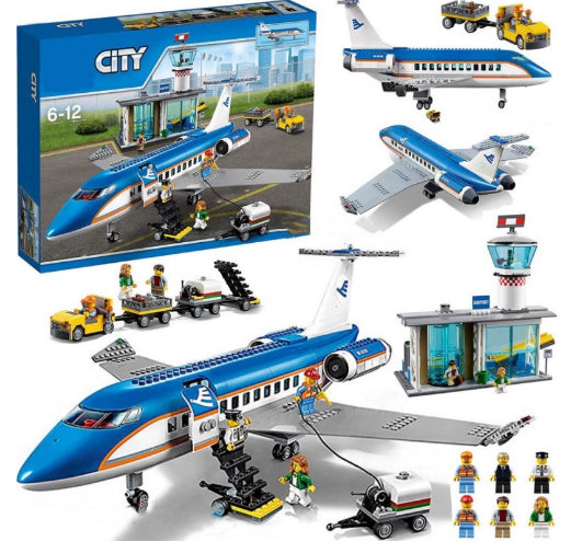 City Manned Passenger plane Aircraft Building Blocks Bricks Space Shuttle 694PCS Model  60104