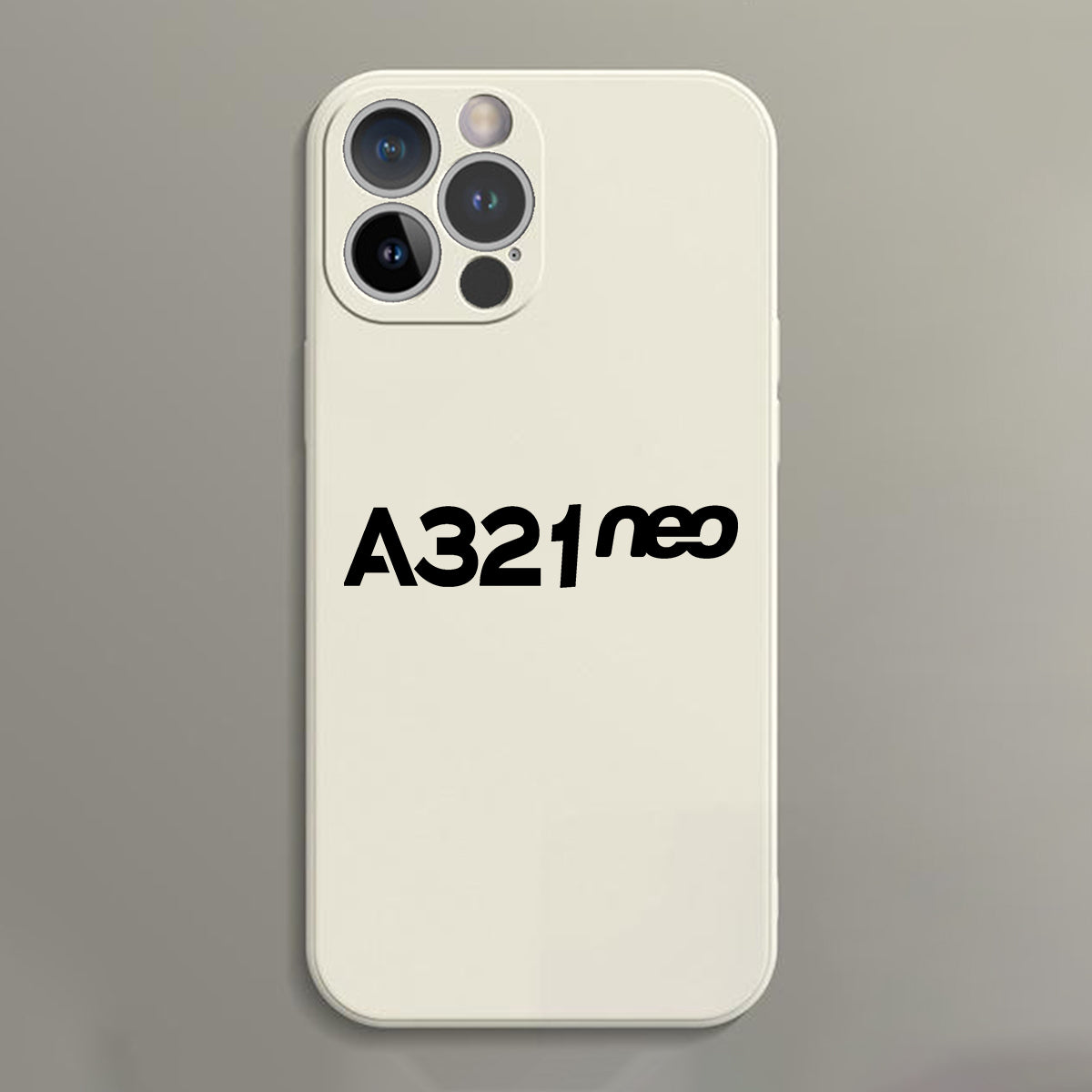 A321neo & Text Designed Soft Silicone iPhone Cases
