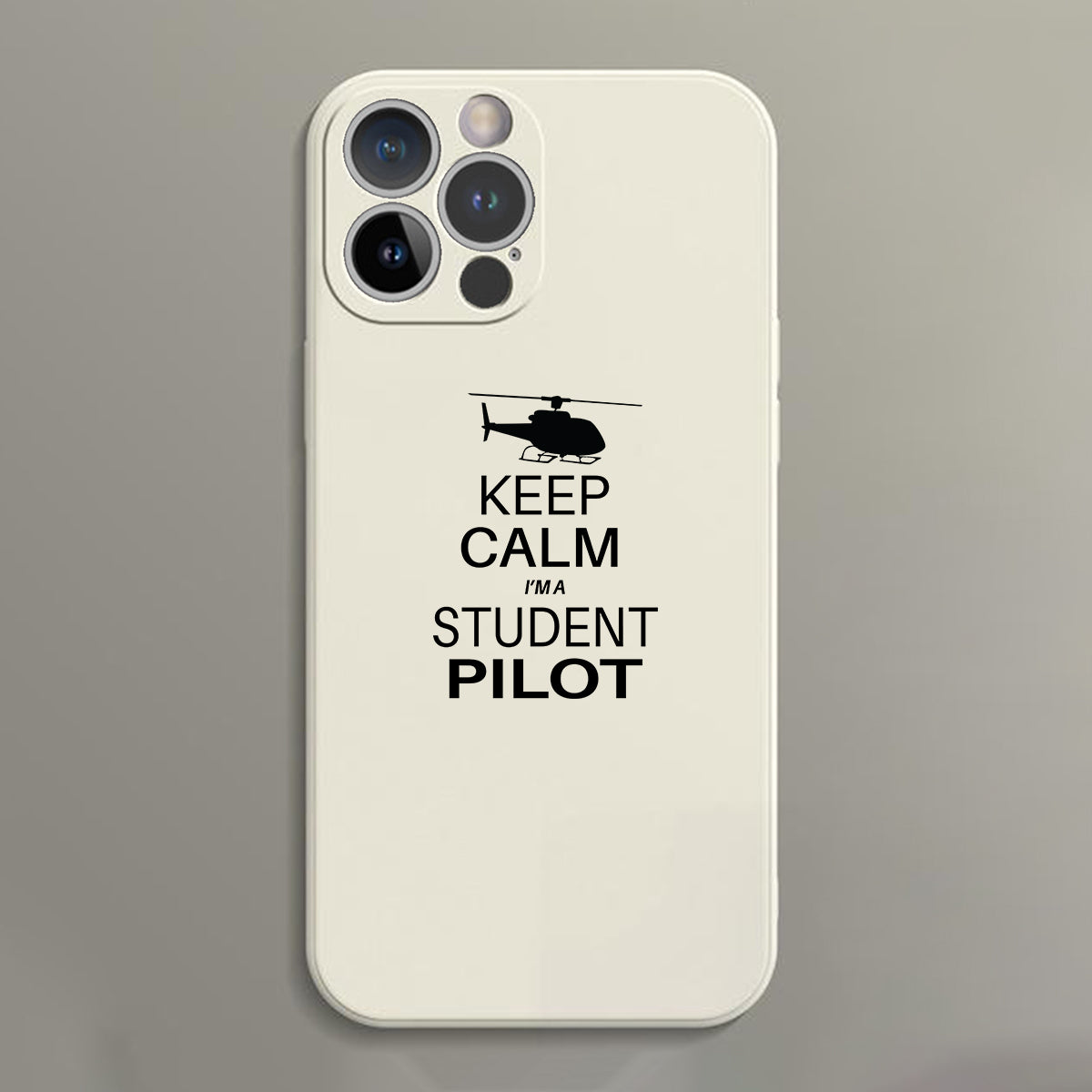 Student Pilot (Helicopter) Designed Soft Silicone iPhone Cases