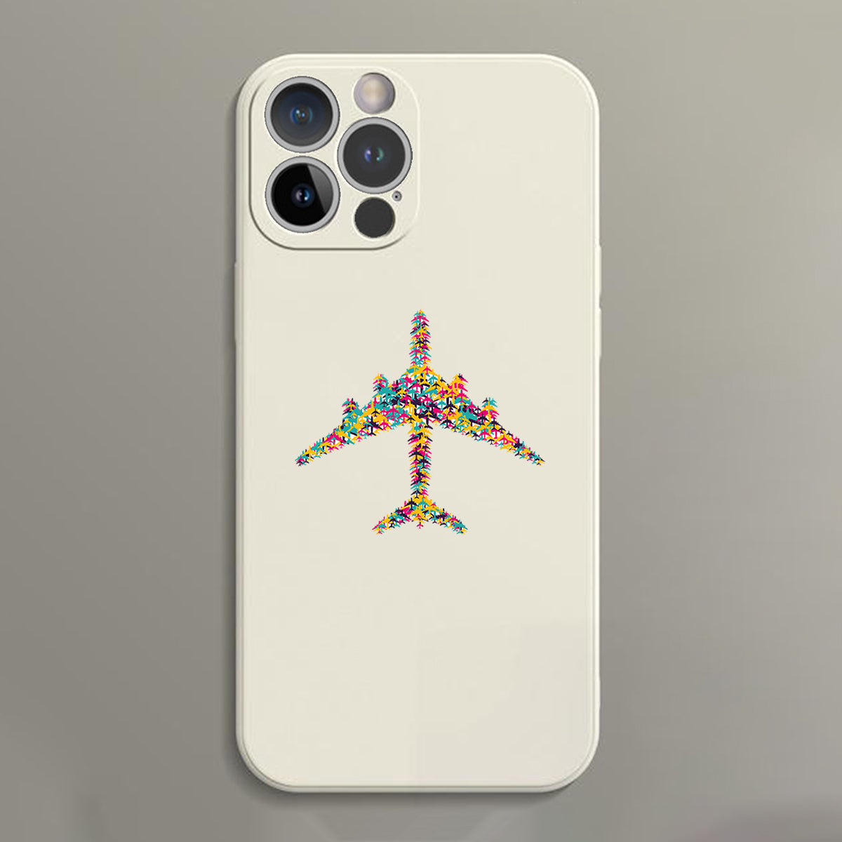 Colourful Airplane Designed Soft Silicone iPhone Cases
