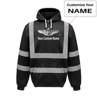 Thumbnail for Custom Name (US Air Force & Star) Designed Reflective Hoodies