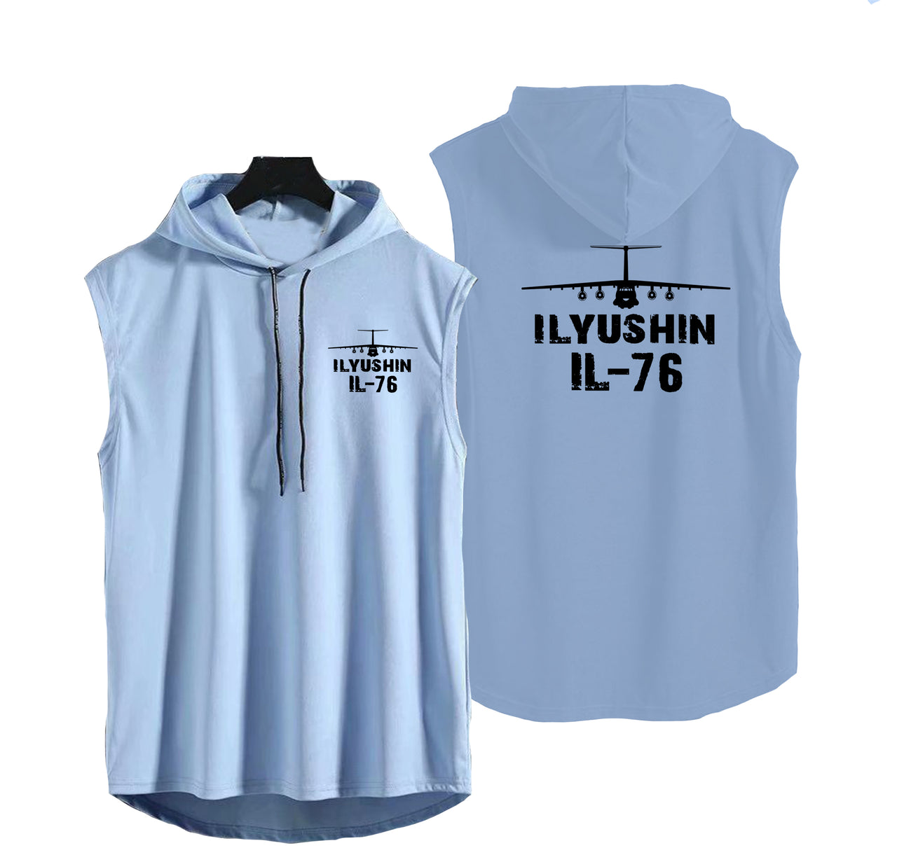ILyushin IL-76 & Plane Designed Hooded Tank Tops