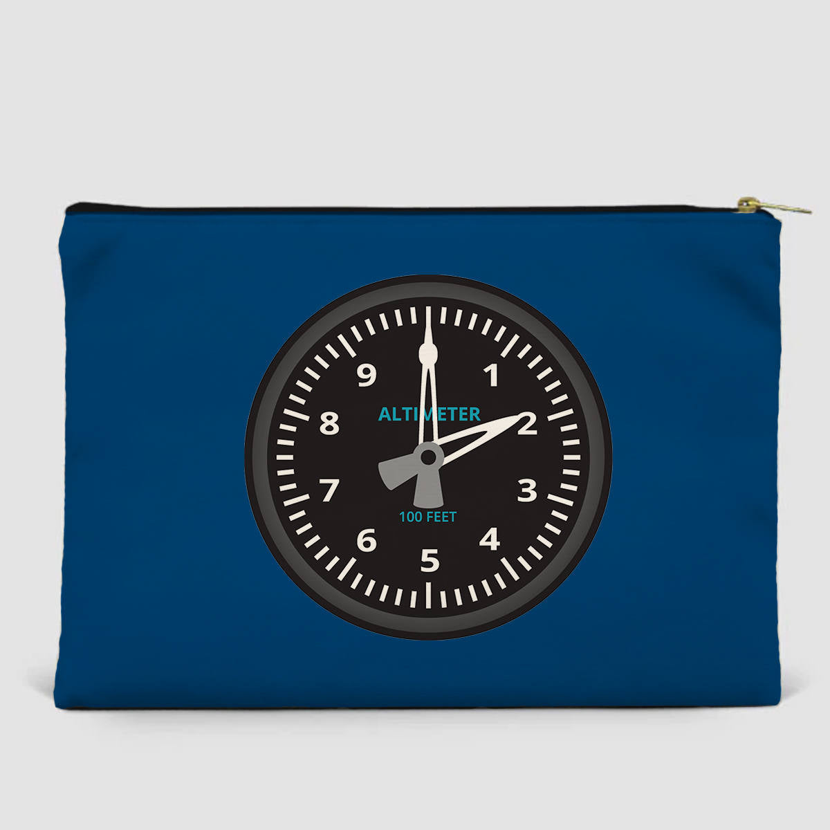 Airplane Instruments (Altimeter) Designed Zipper Pouch
