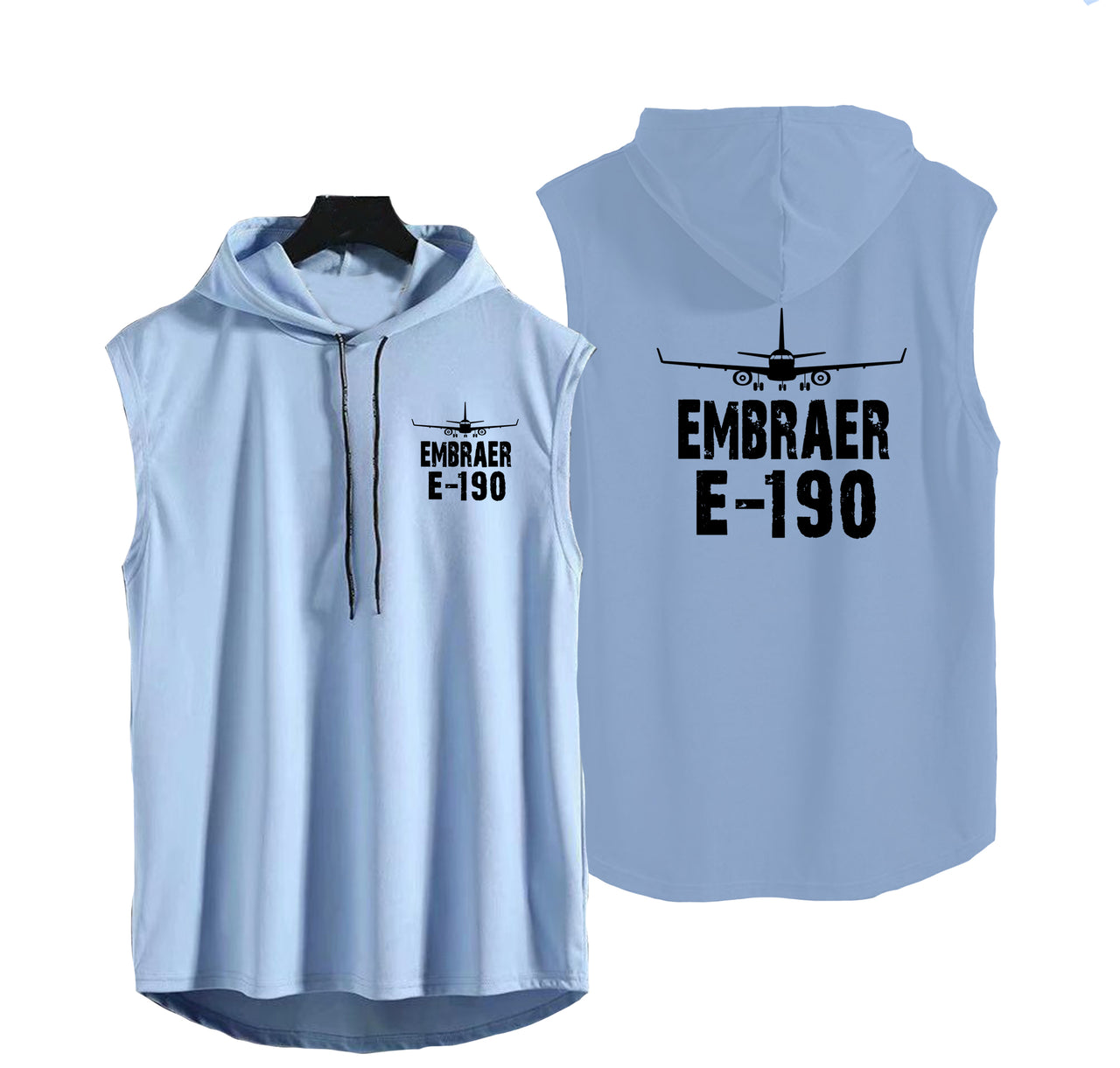 Embraer E-190 & Plane Designed Hooded Tank Tops