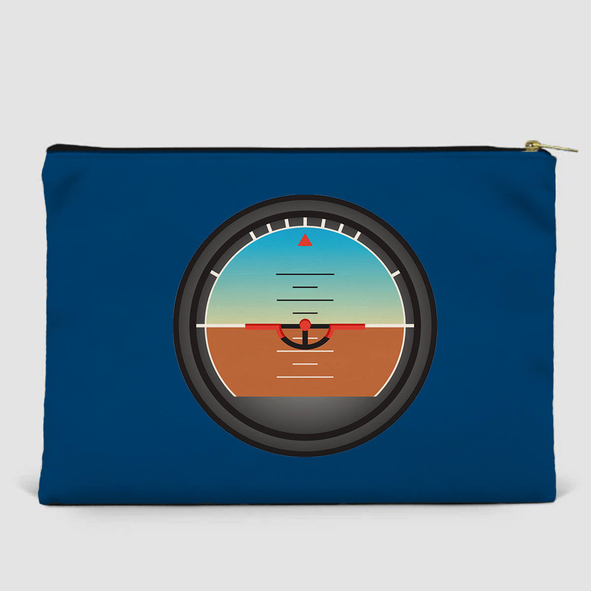 Airplane Instruments (Gyro Horizon) Designed Zipper Pouch