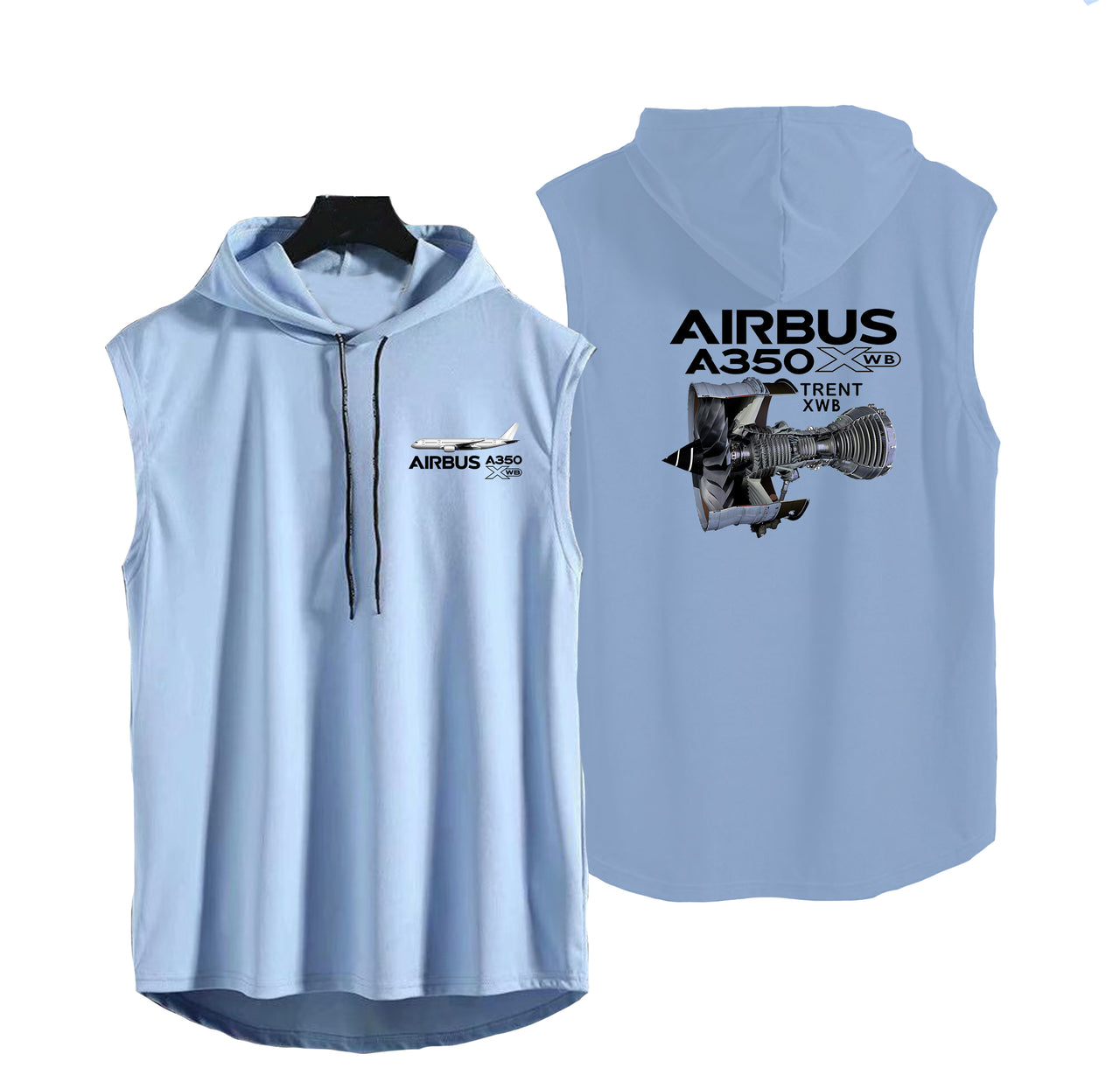 Airbus A350 & Trent XWB Engine Designed Hooded Tank Tops